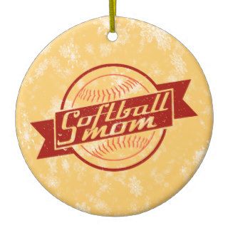 Softball Christmas Ornament, Softball Mom