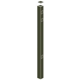 Allure Aluminum 82 in. Aluminum Bronze Fence End/Gate Post Heavy Duty (1 Pack) Use With 54 in. Fence 54EP3DBZ1