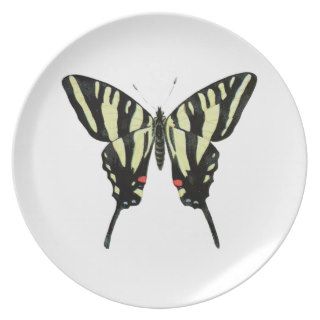 Black And Yellow Butterfly Plate