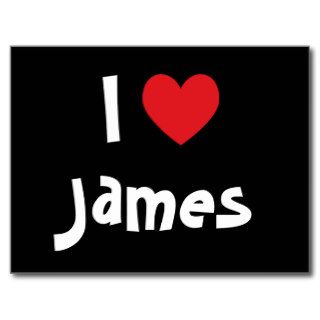 I Love James Postcard