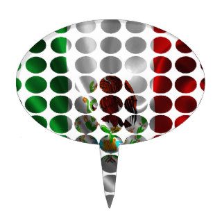 MEXICO FLAG DOTS PRODUCTS CAKE PICK