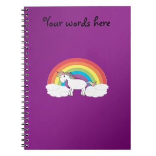 Purple rainbow unicorn gifts notebooks