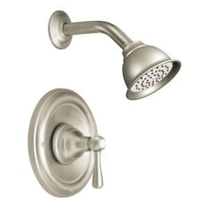 MOEN Kingsley 1 Handle Posi Temp Shower Faucet with Moenflo XL Eco Performance in Brushed Nickel (Valve Not Included) T2112EPBN