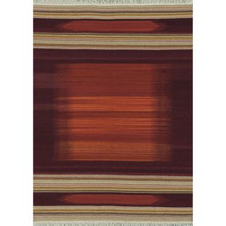 Zahra Hand Woven Red Wool Rug (3'6 x 5'6) Alexander Home 3x5   4x6 Rugs