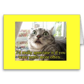 Funny Cat Greeting Card