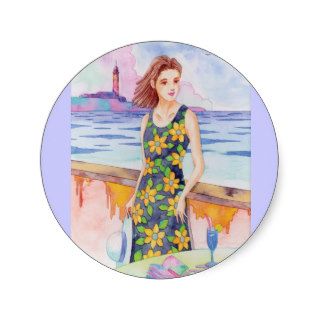Woman picture   Sea breeze Stickers