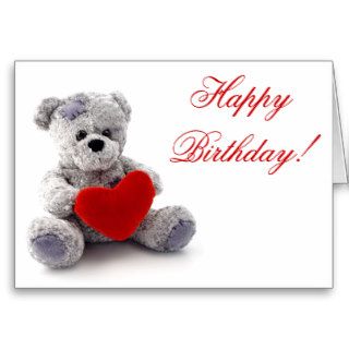 Happy Birthday Teddy Bear Greeting Card