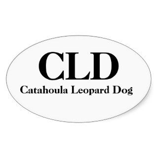 CLD Catahoula Leopard Dog Oval Sticker