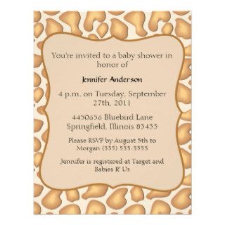 Giraffe Baby Shower Custom Invitations