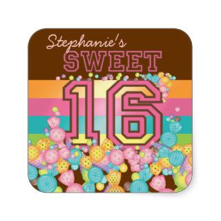 Very Sweet Colorful Candy Collection Birthday Stickers