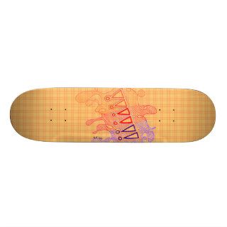 Red Doodles Skateboard