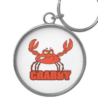 funny crabby red crab with an attitude keychains