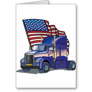 USA Truck Driver Greeting Card