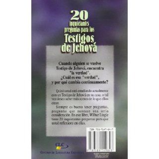 20 Inquietantes Preguntas Para los Testigos de Jehova  20 Important Questions for Jehova's Witnesses (Spanish Edition) Wilbur Lingle 9789589149843 Books