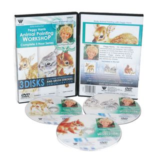 Weber Harris DVD Set Animal Oil Painting   Fawn Baby Jack Rabbits & Squirrel. Includes 3351, 3352, 3353 DVDs. 3 Hour Weber Books & Media