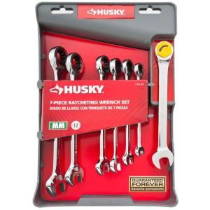 Husky Universal Ratcheting Wrench Set (7 Piece) HSRW7PCMM