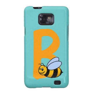 Monogram initial letter B, cute bee cartoon custom Galaxy S2 Case