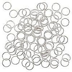 Beadaholique Real Silver Plated 6 mm Split Rings (Pack of 100) Beadaholique Jewelry Findings