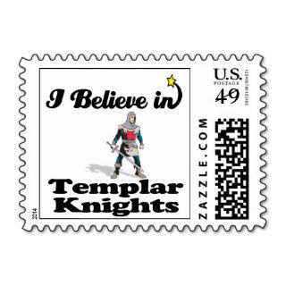 i believe in templar knights postage stamps