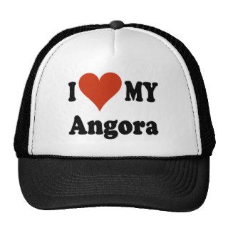 I Love My Angora Cat Hats and Caps