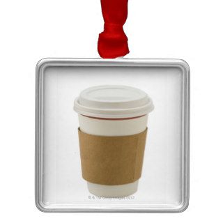 A paper coffee Cup Christmas Ornament
