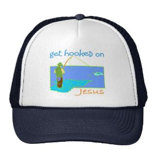 Get hooked on Jesus fisherman Trucker Hats