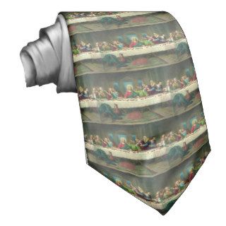 Vintage Last Supper with Jesus Christ and Apostles Neck Ties