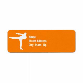 Orange Martial Arts Labels