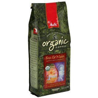Melitta World Harvest Coffee Sun & Moon Organic Coffee, 10 Ounce Bags (Pack of 3)  Ground Coffee  Grocery & Gourmet Food