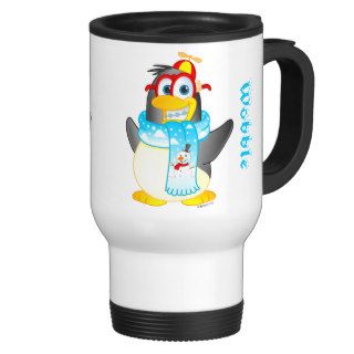 Personalized Wobble Penguin Travel Mug
