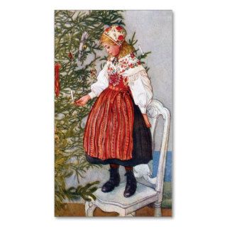 Carl Larsson Christmas Tree Gift Tags Cards Business Card Templates