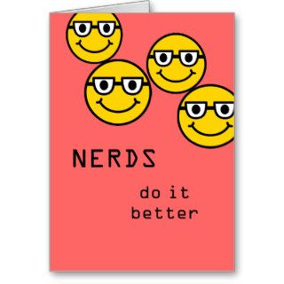 Nerd Card Smiley Face Geek Funny