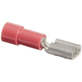 NSI Industries F22 187 3V Vinyl Insulated Female Disconnect, 22 18 Wire Size, 0.187" x 0.032" Tab Size (Pack of 100) Disconnect Terminals