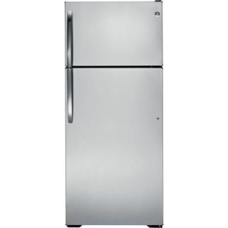 GE 18.1 cu. ft. Top Freezer Refrigerator in Stainless Steel GTZ18GBESS
