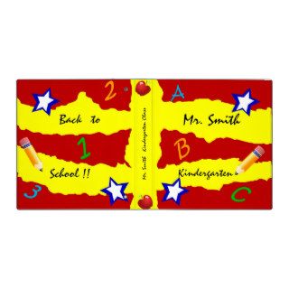 Double Star Red and Yellow School Binder