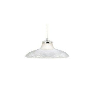 Wilmette Lighting 600MODBNCN Dearborn Collection 1LT 12V MonoRail Pendant, Polished Nickel Finish with Flared Holophane Glass   Track Lighting Rails  