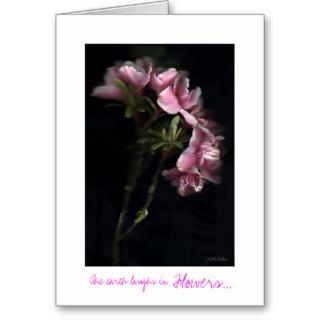Pink Azalea with Quote card