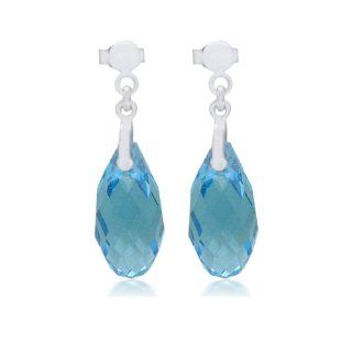 Briolette Aquamarine Earrings Stud Earrings Jewelry