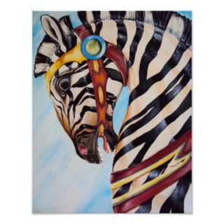 Carousel Zebra Poster