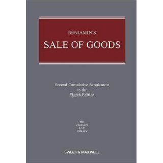 Benjamin'S Sale of Goods 2nd Supplement Professor Michael Bridge 9780414027916 Books