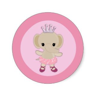 GIRL elephant Tu Tu Cute Baby Shower TTC #10 Stickers