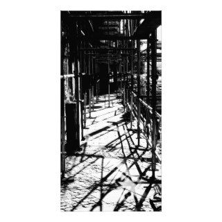 Scaffolding shadows personalized photo card