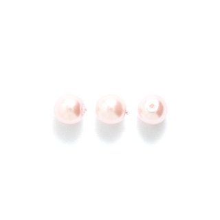 Preciosa Nacre Pearl 60 Piece Round Beads, 6mm, Rosaline