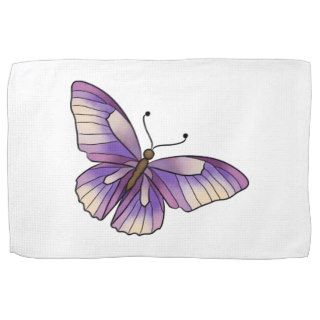 Large Purple Butterfly Hand Towels