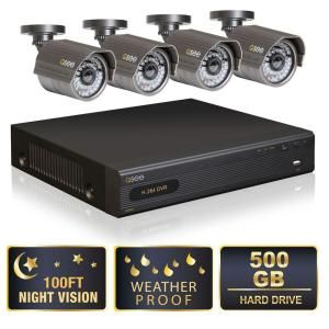 Q SEE Advanced Series 4 CH 500 GB Hard Drive Surveillance System with Four 600 TVL Cameras DISCONTINUED QT474 452 5