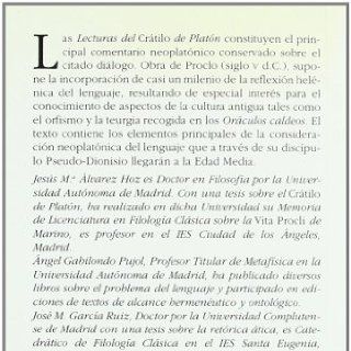 Lecturas Del Cratilo De Platon/ Commentary on Plato's Cratylus (Akal Clasica/ Akal Classic) (Spanish Edition) Jesus M. Alvarez 9788446009443 Books