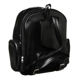 Royce Black 100 percent Nappa Leather Expandable Backpack with Pockets Royce Leather Leather Backpacks