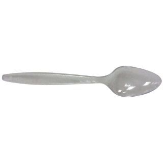 Elara BPS222 CL Icon Heavy Weight Polystyrene Disposable Teaspoon, Clear (Case of 1000)