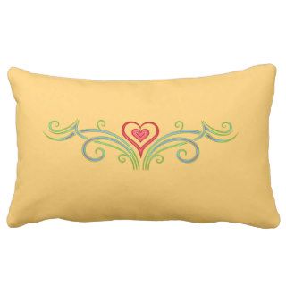 Tattoo floral heart heart pillow