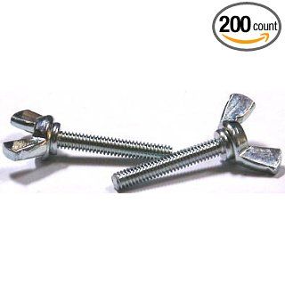 3/8 16 X 1 1/4 Type A Cold Forged Wing Screws / Steel / Zinc / 200 Pc. Carton Wing Nuts
